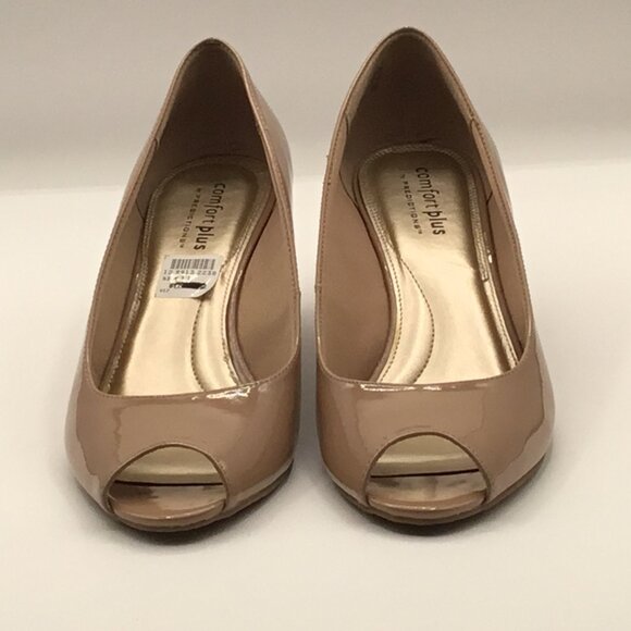 Comfort Plus by Predictions Nude Wedges - Picture 1 of 7